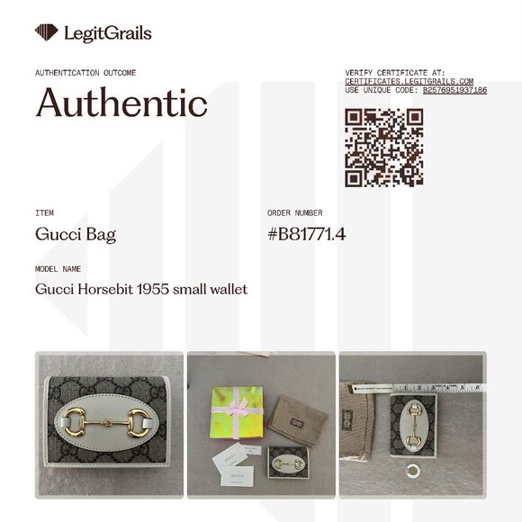 Gucci Horsebit 1955 small wallet - Authentic - COA included - Picture 17 of 17